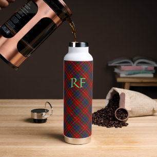Fraser Official Tartan with monogram / initials Water Bottle