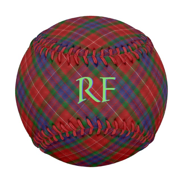 Fraser Official Tartan with monogram / name Baseball (Front)