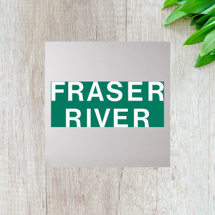 Fraser River Highway Sign British Columbia Canada 