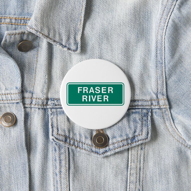 Fraser River Highway Sign British Columbia Canada  7.5 Cm Round Badge (Creator Uploaded)