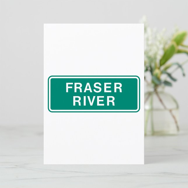 Fraser River Highway Sign British Columbia Canada  Invitation (Creator Uploaded)
