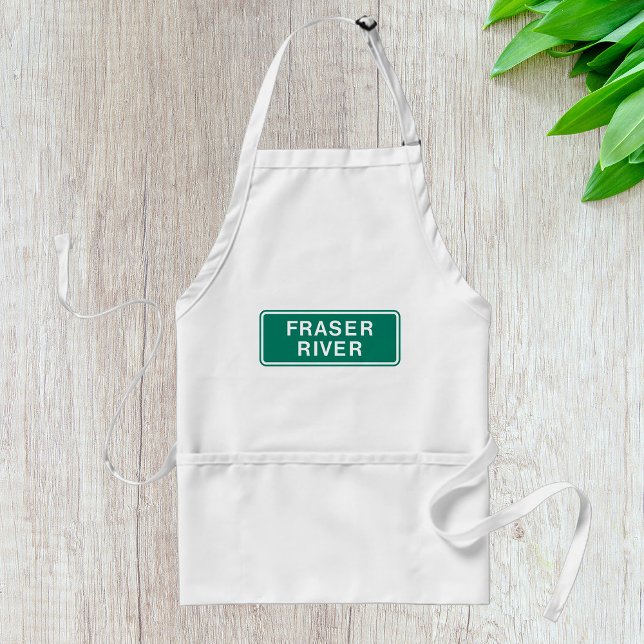 Fraser River Highway Sign British Columbia Canada  Standard Apron (Creator Uploaded)