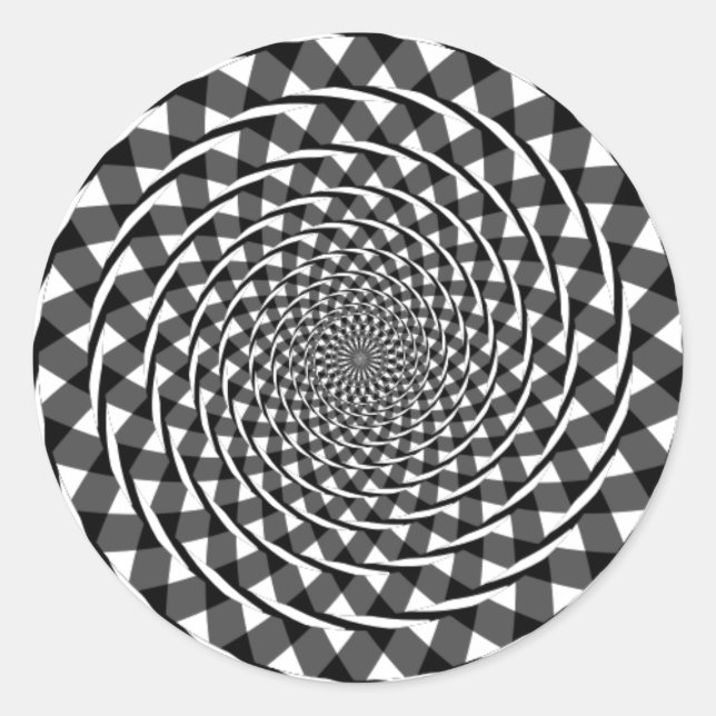 Fraser spiral illusion classic round sticker (Front)