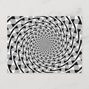 Fraser spiral illusion postcard