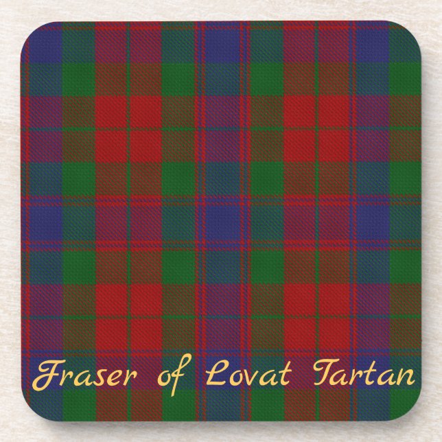 Fraser Tartan Coasters Wedding Gift Set of 6 (Front)