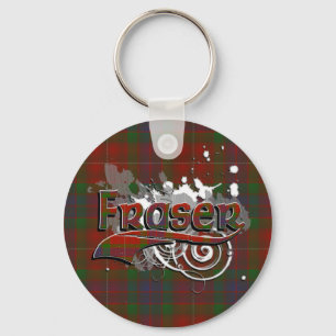 Fraser Tartan Grunge Key Ring