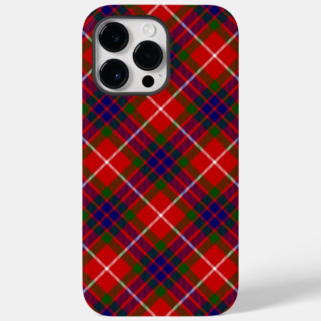 Fraser tartan red green blue purple plaid Case-Mate iPhone case (Back)