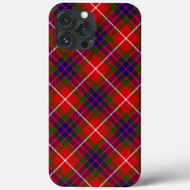 Fraser tartan red green blue purple plaid Case-Mate iPhone case (Back)