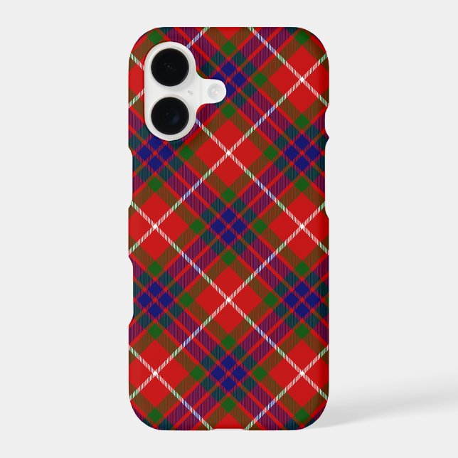 Fraser tartan red green blue purple plaid iPhone case (Back)
