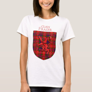 Fraser Tartan Scottish Plaid Lion Rampant T-Shirt