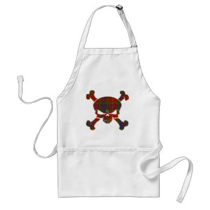 Fraser Tartan Skull No Banner Apron