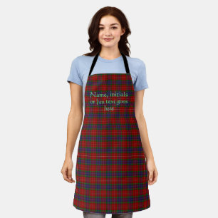 Fraser Tartan with initials, name or fun message Apron