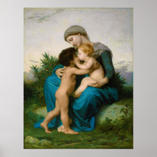 Fraternal Love by William Adolphe Bouguereau Poster
