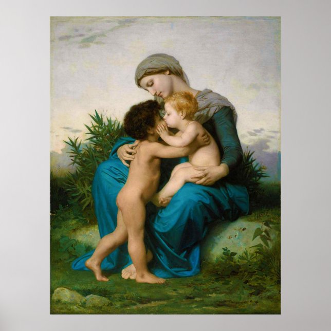 Fraternal Love by William Adolphe Bouguereau Poster (Front)
