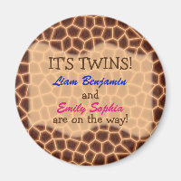 Fraternal Twins - Giraffe Themed Baby Shower
