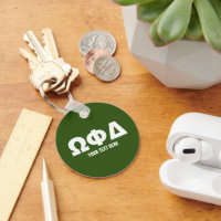 Fraternity or sorority keychain with Greek letters