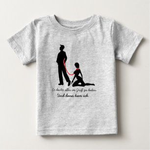 Frau an der Leine - Böse Männer Baby T-Shirt