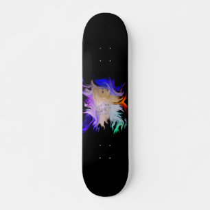 Frau mit Pferd Skateboard