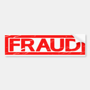 Fraud Stamp Bumper Sticker