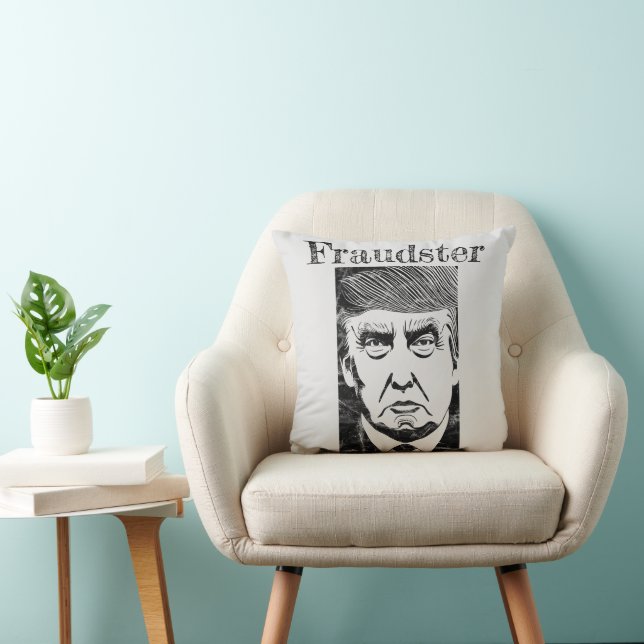 Fraudster Throw Pillow (Chair)