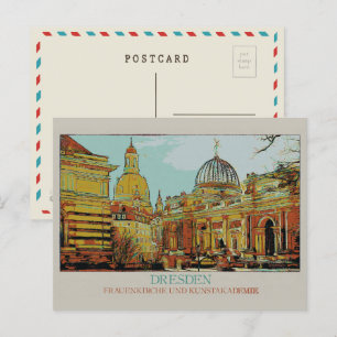 Frauenkirche and Academy of Fine Arts Dresden Postcard