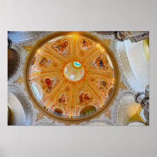 Frauenkirche Dome Ceiling, Dresden, Germany Poster