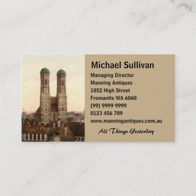 Frauenkirche, Munich, Bavaria, Germany Business Card (Front)