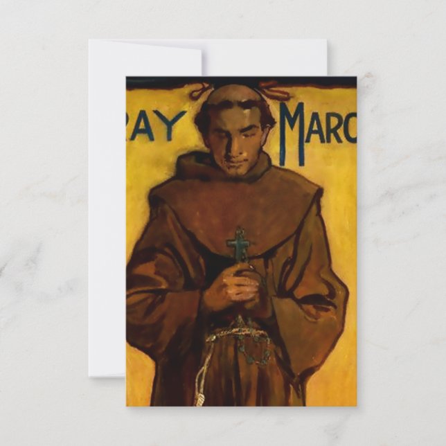 “Fray Marcos” Western Art by Gerald Cassidy Thank You Card (Front)