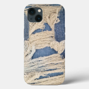 Frayed Blue Jean Fabric  iPhone 13 Case