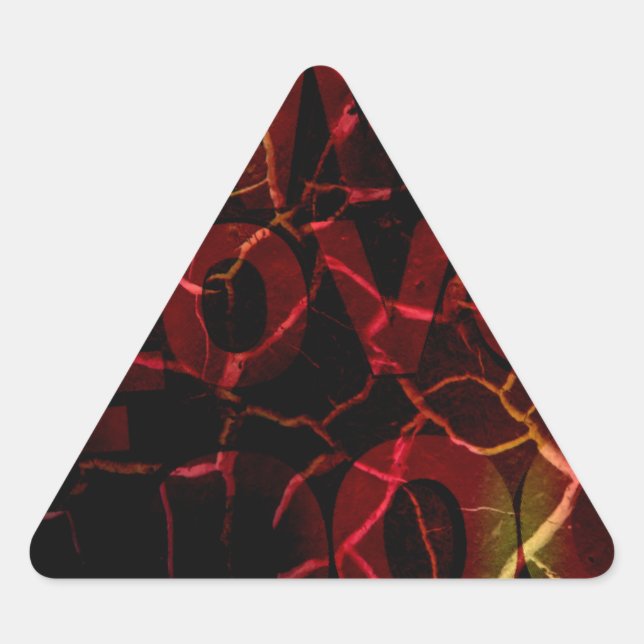 Frayed Edges, Strong Heart: Unbreakable Love  Triangle Sticker (Front)