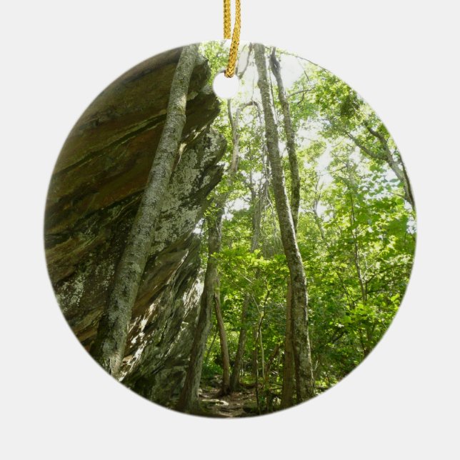 Frazier Rock Wall in Shenandoah National Park Ceramic Ornament (Front)