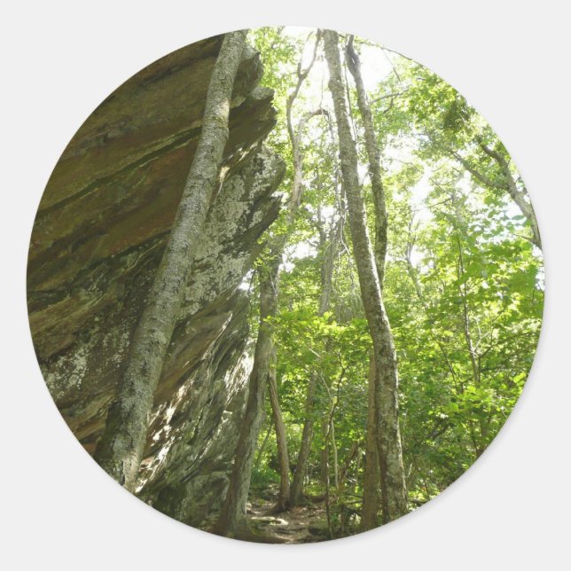 Frazier Rock Wall in Shenandoah National Park Classic Round Sticker (Front)