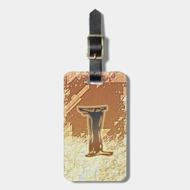 FRAZZLE MONOGRAM I LUGGAGE TAG (Front Vertical)