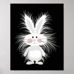 Frazzled Bunny Cute Easter Humour Rabbit Holiday Poster