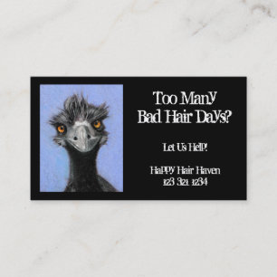 Frazzled Emu: Hair Business: Bad Hair Days Business Card