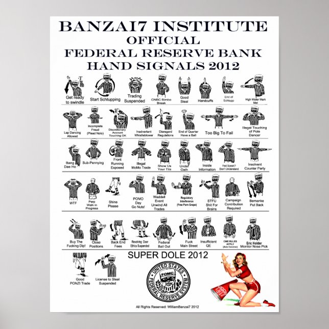 FRB Hand Signals for the Superdole Poster (Front)