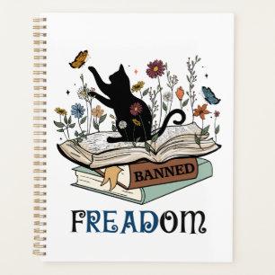 FREADOM - Cats & Books - I Read Banned Books  Planner