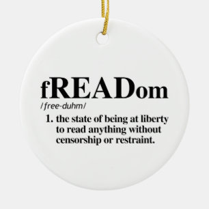Freadom Definition Ceramic Ornament