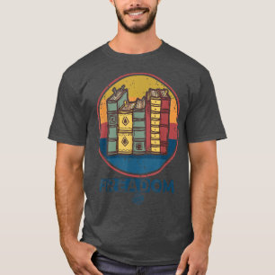 Freadom I Read Banned Books Vintage Funny Bookworm T-Shirt