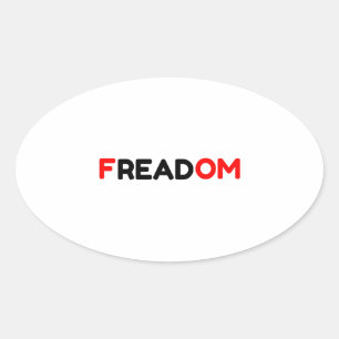 FREADOM READ OVAL STICKER