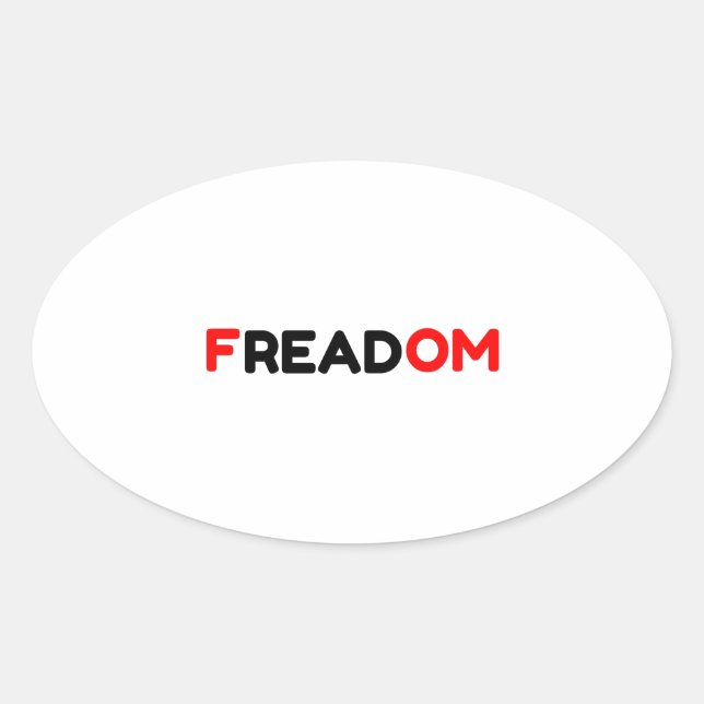 FREADOM READ OVAL STICKER (Front)
