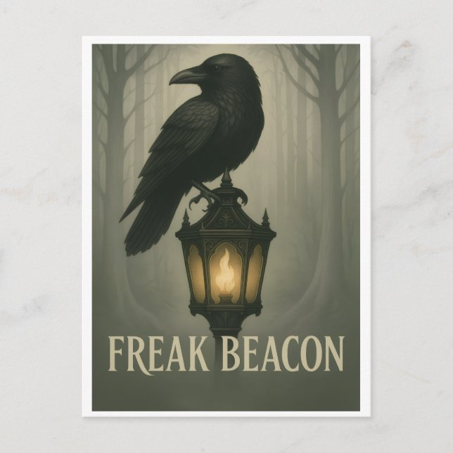 Freak Beacon Raven Postcard (Front)