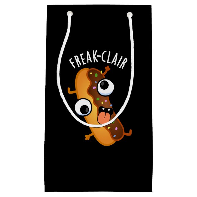 Freak-clair Funny Eclair Pun Dark BG Small Gift Bag (Front)