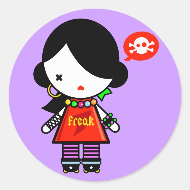 Freak Classic Round Sticker (Front)