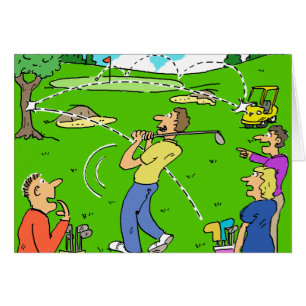 Freak Golf Shot Rebounds