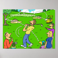 Freak Golf Shot Rebounds