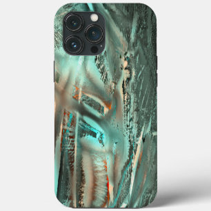 Freak grayish cyan texture & rough digital cutout iPhone 13 pro max case