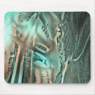 Freak grayish cyan  texture & rough digital cutout mouse pad
