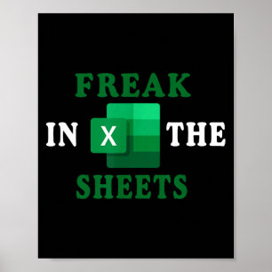 Freak In The Sheets, Accountant Funny Spreadsheet  Poster