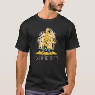 FREAK IN THE SHEETS   Drunk Ghost Halloween Meme T-Shirt
